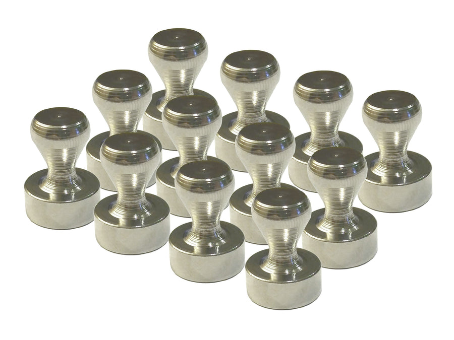 Brute Magnetics, 12 Brushed Nickel Magnetic Push Pins