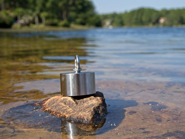 Brute Magnetics, Boss 360° Fishing Magnet | 3500 LB | Magnet with lake background