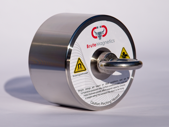 Brute Magnetics, Boss 360° Fishing Magnet | 3500 LB | Magnet Sideview