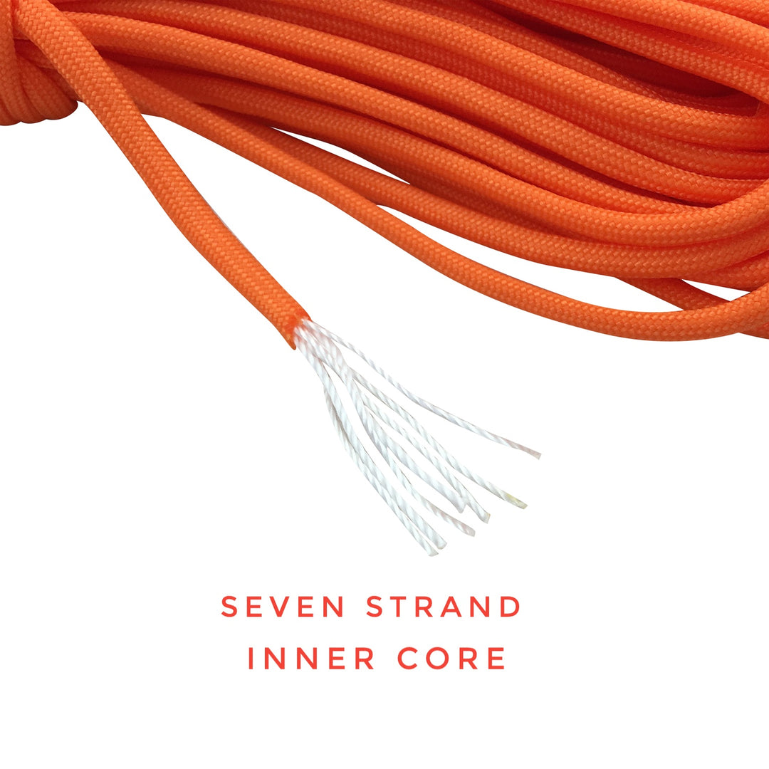 Brute Magnetics, 550 Paracord with carabiner (100ft) String Inside