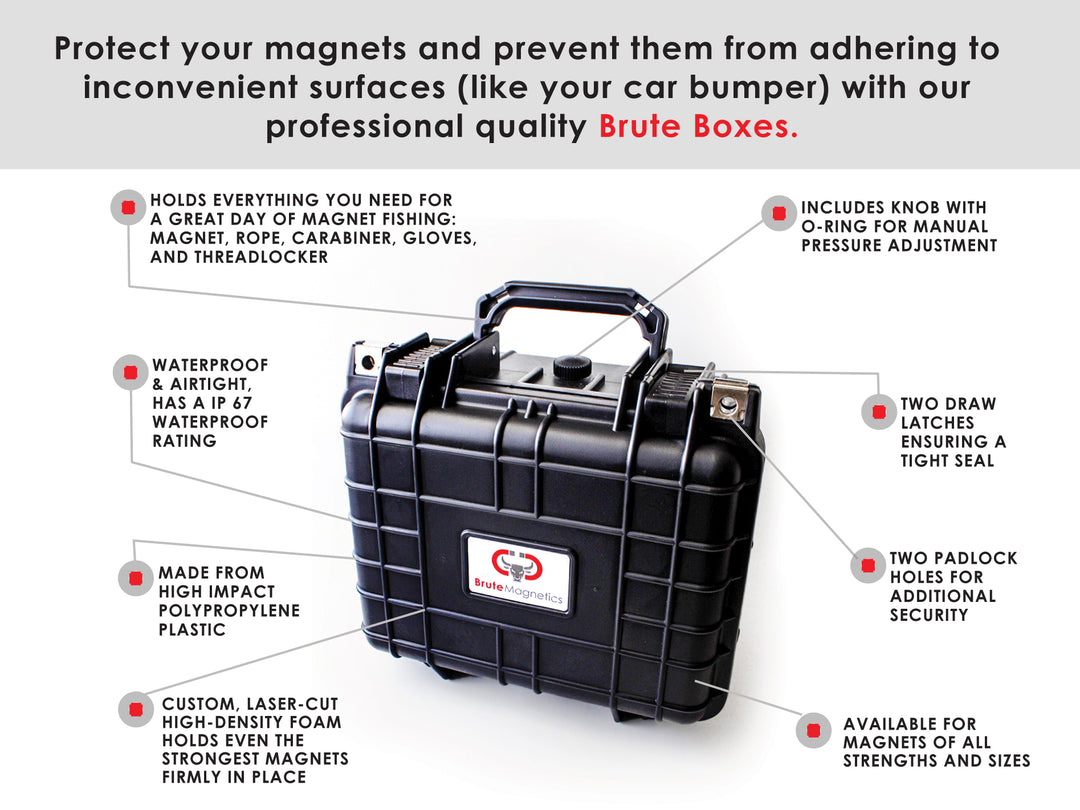 Brute Magnetics, Brute Box 1200 lb Magnet Fishing Case Product Overview