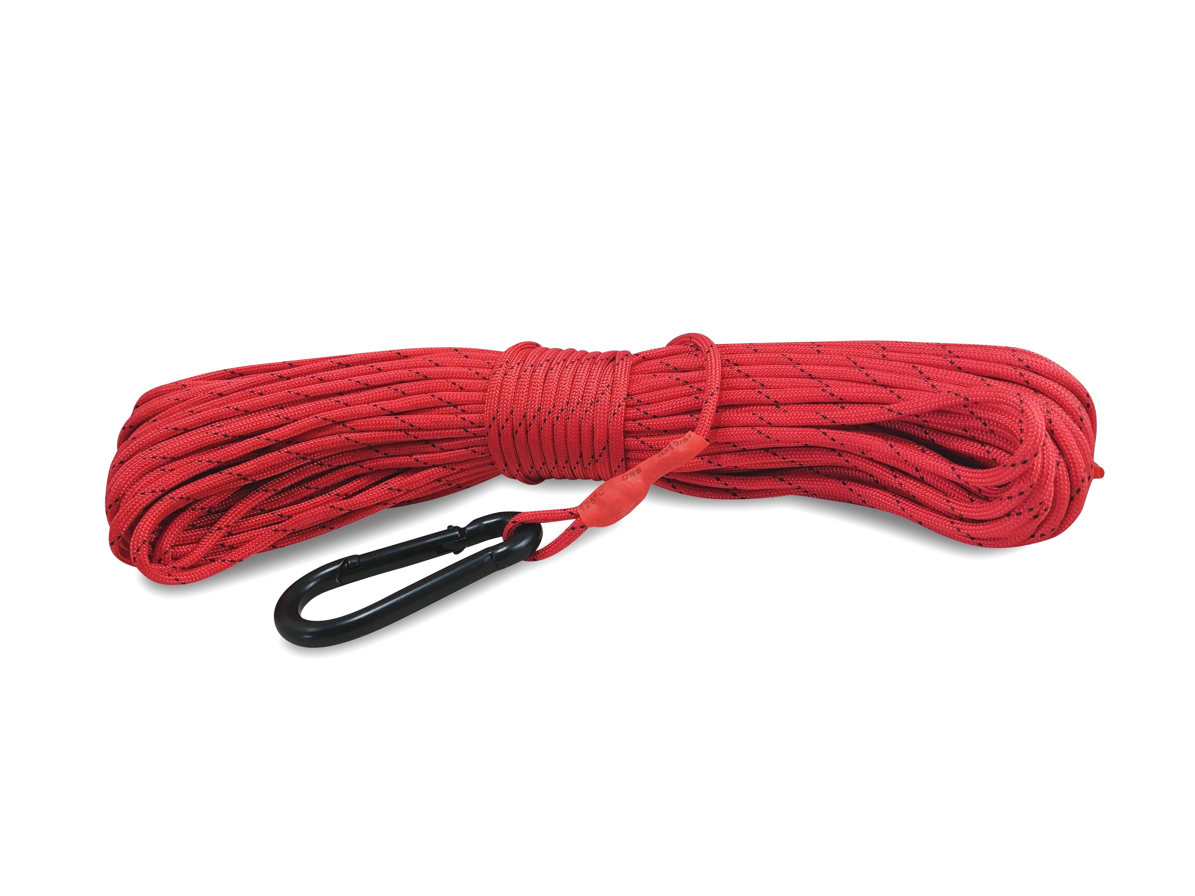 550 Paracord with carabiner (100ft) Red