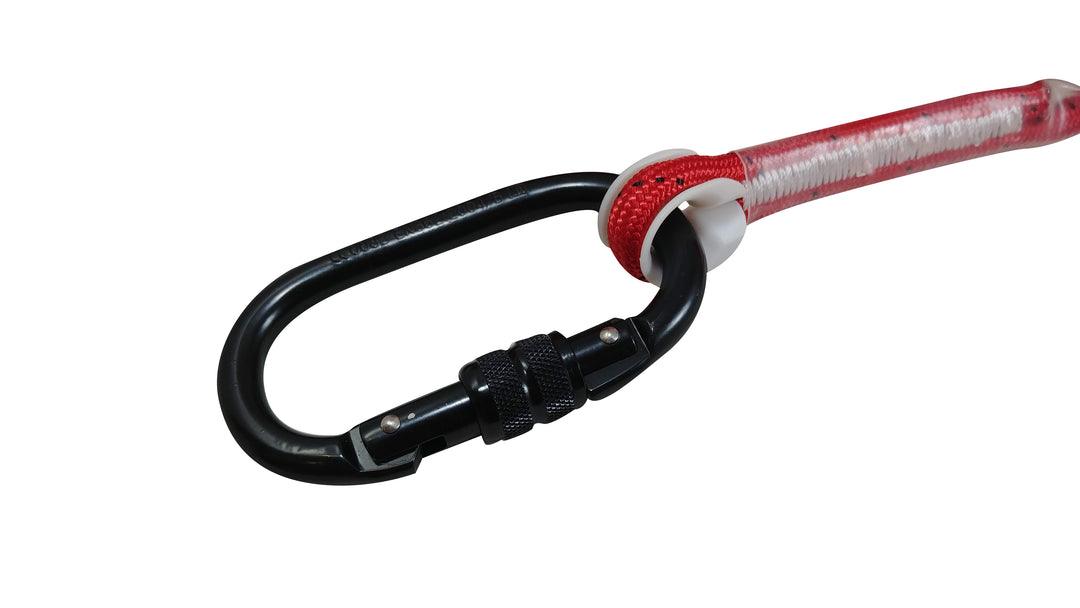 Brute Magnetics, Heavy Duty Double Braided 1/3” rope Carabiner Closeup