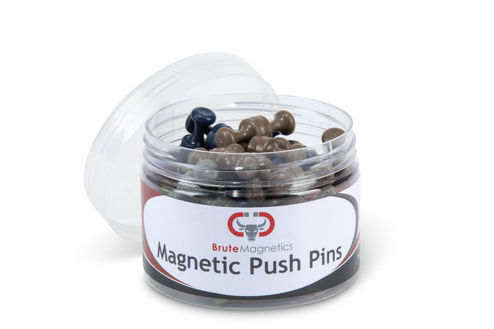 Brute Magnetics, Dark Earth Tones Magnetic Push Pins in Case
