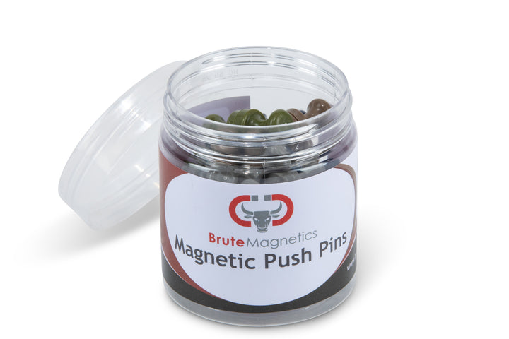 Brute Magnetics, Dark Earth Tones Magnetic Push Pins in Case