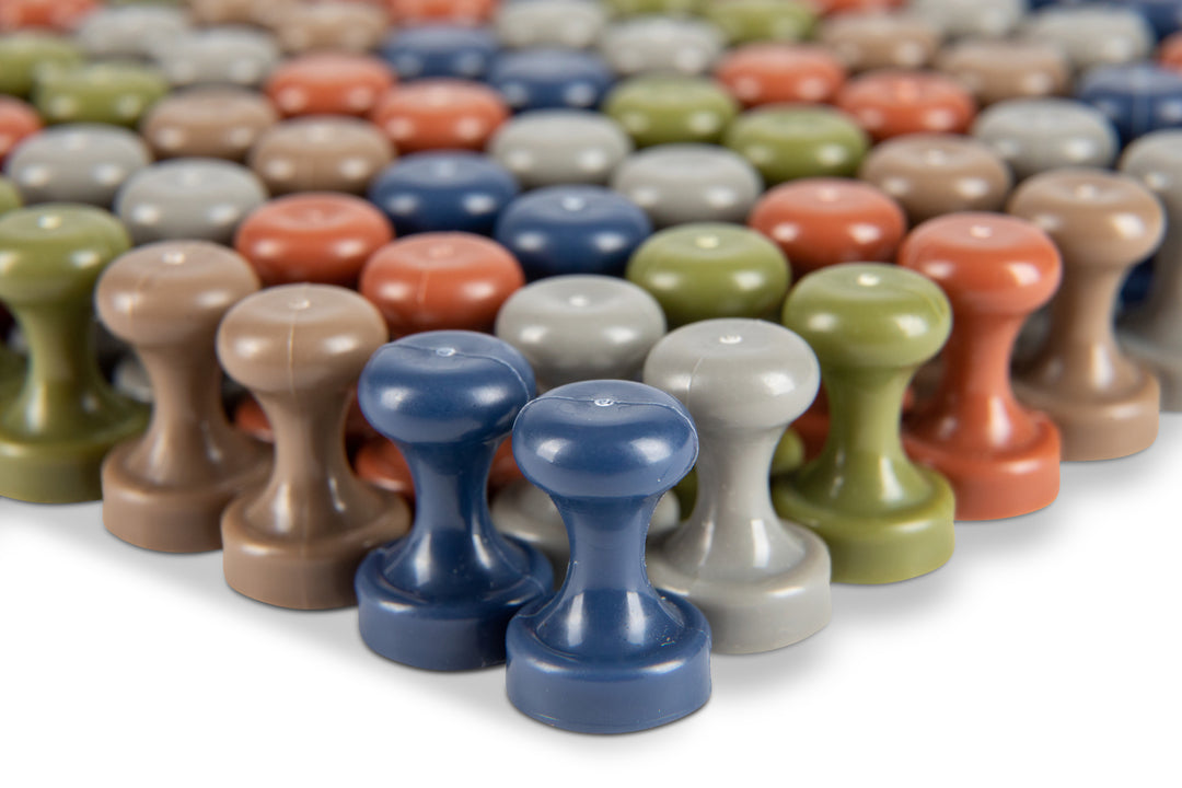 Brute Magnetics, Dark Earth Tones Magnetic Push Pins Zoomed In