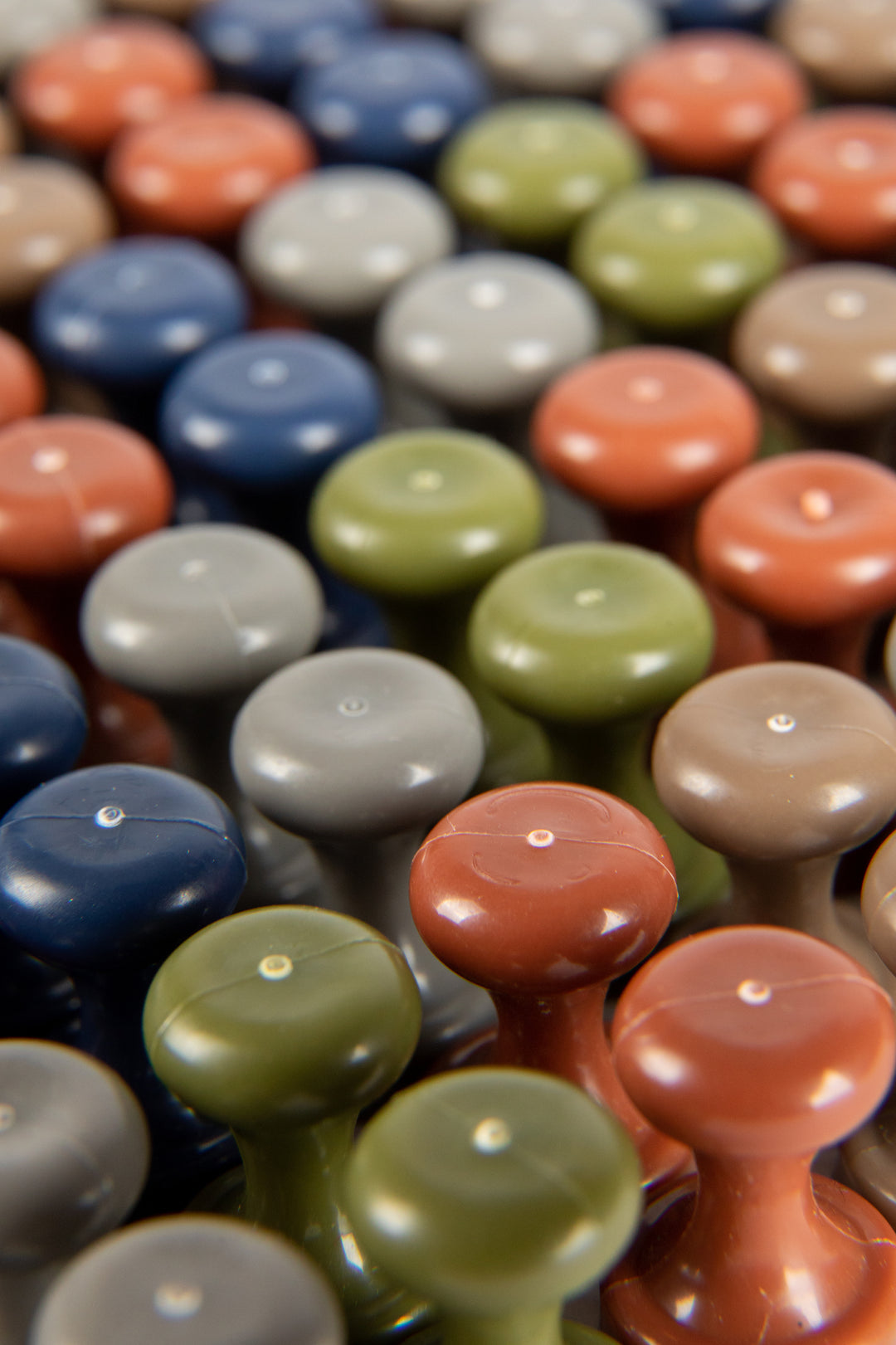 Brute Magnetics, Dark Earth Tones Magnetic Push Pins Zoomed In