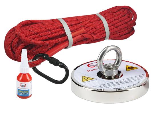 brute box 1200 lb magnet fishing bundle Magnetics: Single Sided Magnets The set includes a strong magnet with 3600 pounds of pulling power Best Magnets for Magnet Fishing