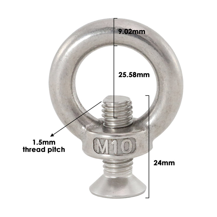 Stainless Steel Eyebolt with Screw