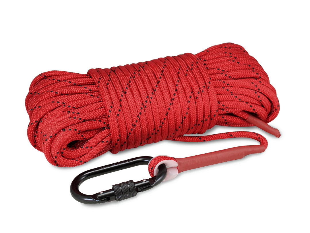 Brute Magnetics, Heavy Duty Double Braided 1/3” rope with Carabiner