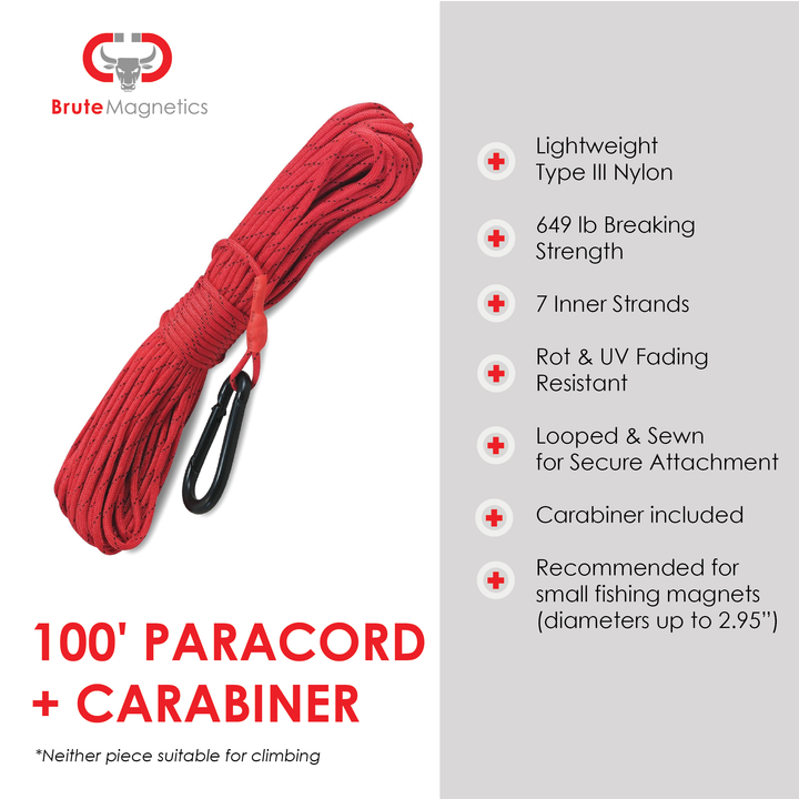 Brute Magnetics, 100' Paracord and Carabiner Product Overview