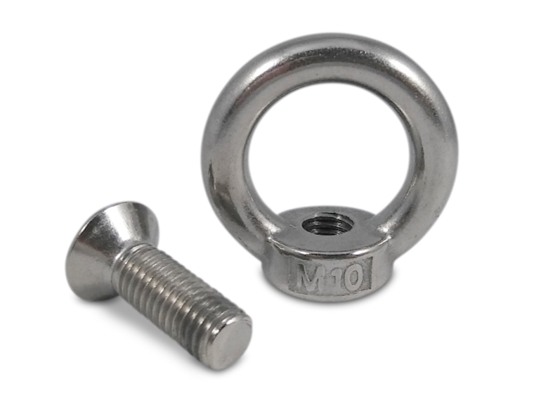 Brute Magnetics, Stainless Steel Eyebolt with Screw Disassembled