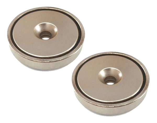 Brute Magnetics, Products Round Neodymium Magnet with Countersunk Hole, Two Magnets